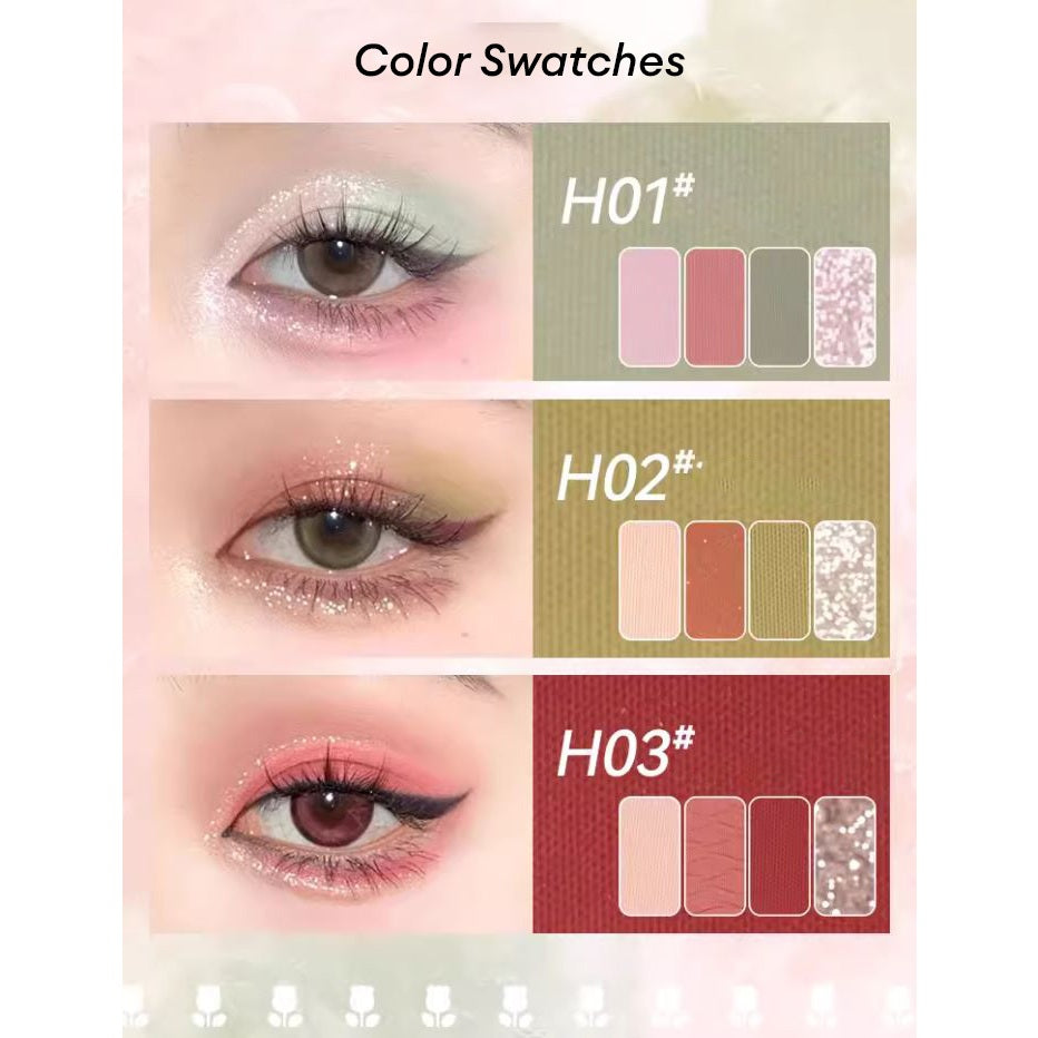 HOLD LIVE Powdery Ripple Eyeshadow Palette Holdlive 粉醺波纹冰裂眼影盘 珠哑光眼影