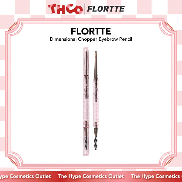 (COCO EXCLUSIVE) FLORTTE Dimensional Chopper Eyebrow Pencil 花洛莉亚立体小砍刀眉粉笔防水持久自然眉笔