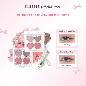 FLORTTE Narcissistic 4 Colour Eyeshadow Palette 花洛莉亚自恋系列四色眼影盘 卧蚕下至眼线多用盘