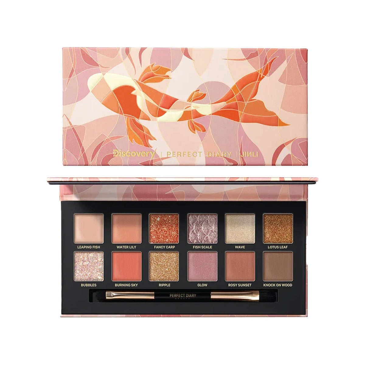 Perfect Diary Explorer 12-Color Eyeshadow Palette on white background