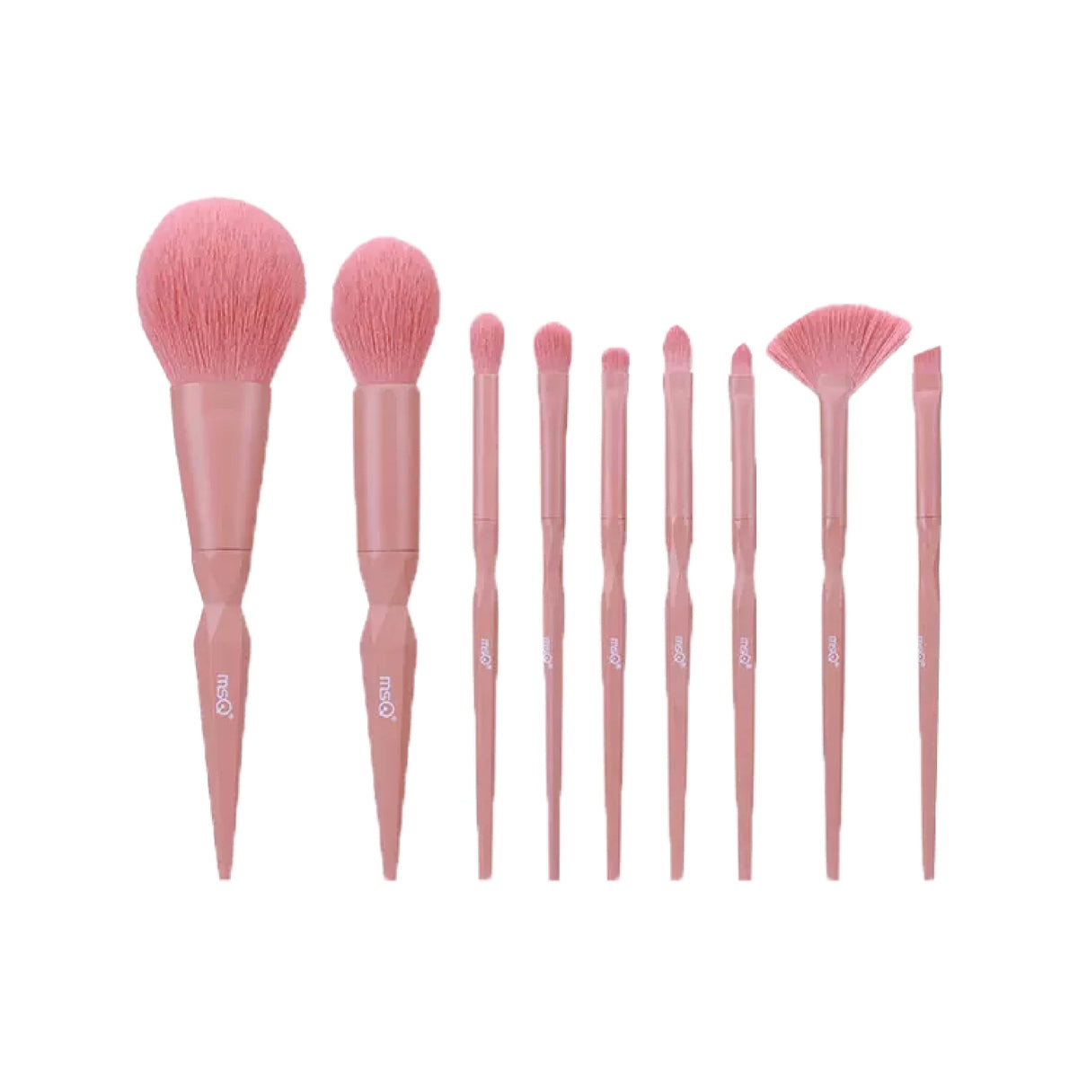 MSQ Diced Carrot Makeup Brush Set on white background