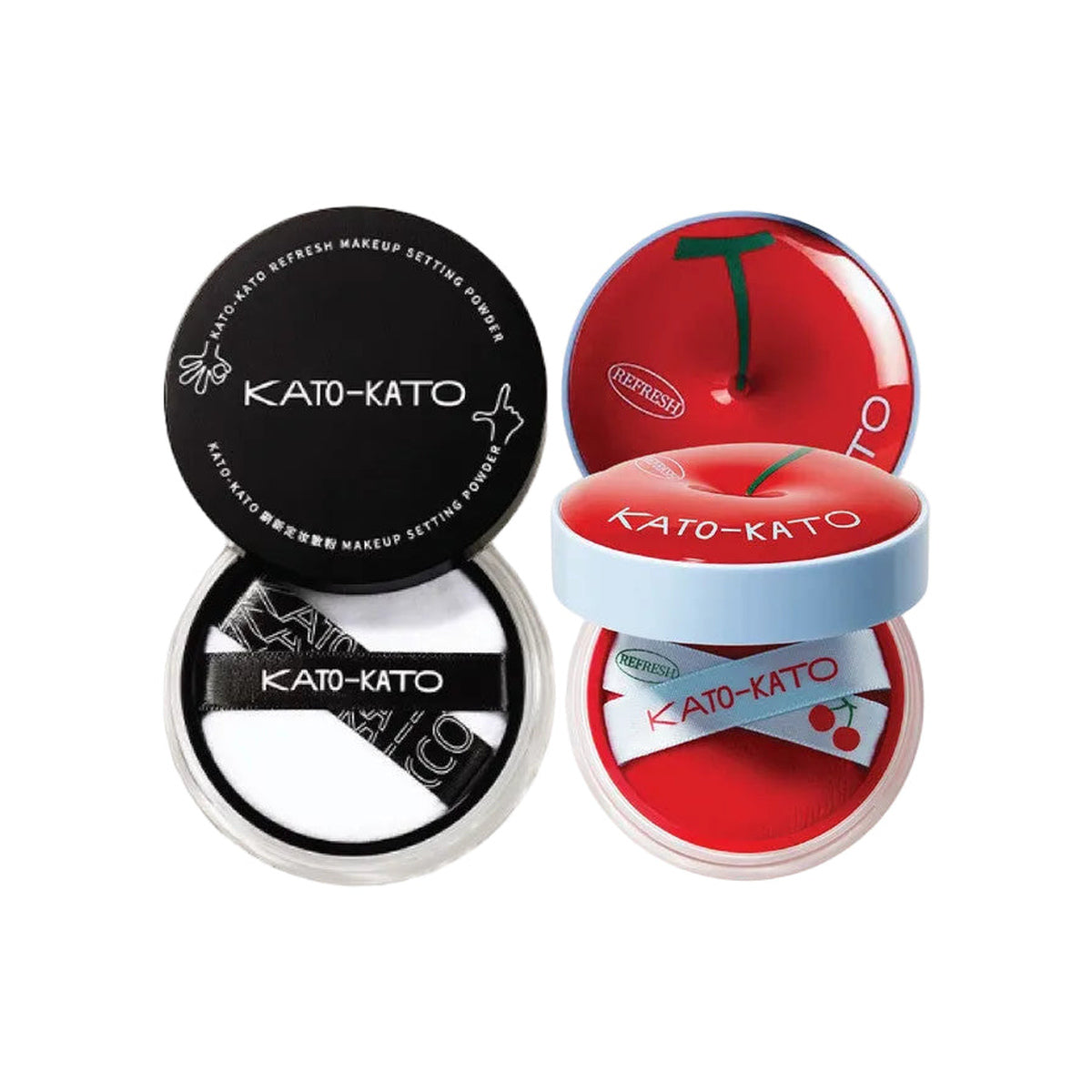 KATO-KATO Refresh Makeup Setting Powder Oil Control Loose Powder (6.5g/20g) — white background