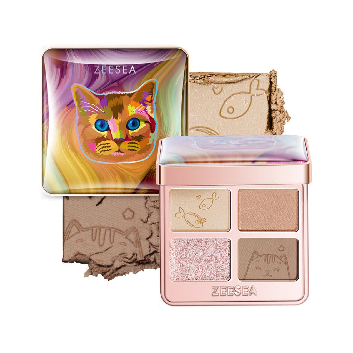 ZEESEA Tipsy Kitty Eyeshadow Quad — white background